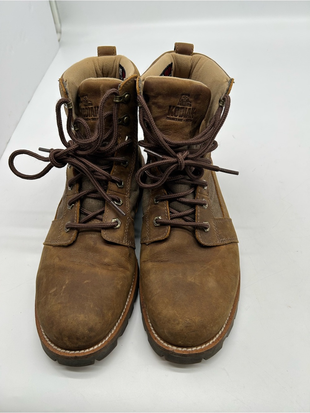 Kodiak Men’s Thane Waterproof Brown Leather Lace-Up Work Boots 11